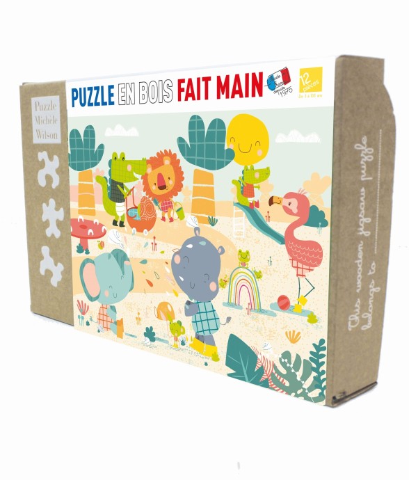 Puzzle en bois 12 pièces La...