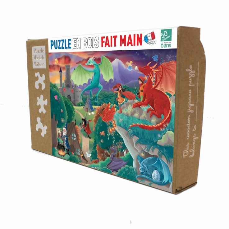 Puzzle en bois 50 pièces Dragons
