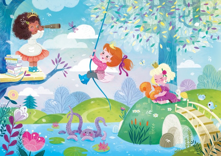 Puzzle en bois 24 pièces Princesses modernes