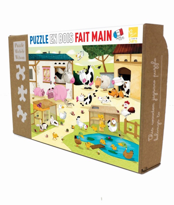 Puzzle en bois 12 pièces La...