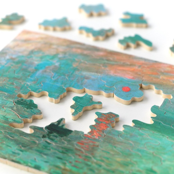 Puzzle en bois 80 pièces Impression soleil levant