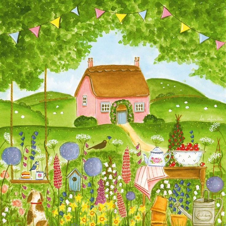 Puzzle en bois 80 pièces Le Cottage bouton de rose