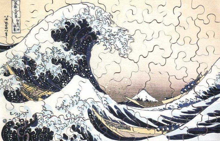 Puzzle en bois 80 pièces La vague
