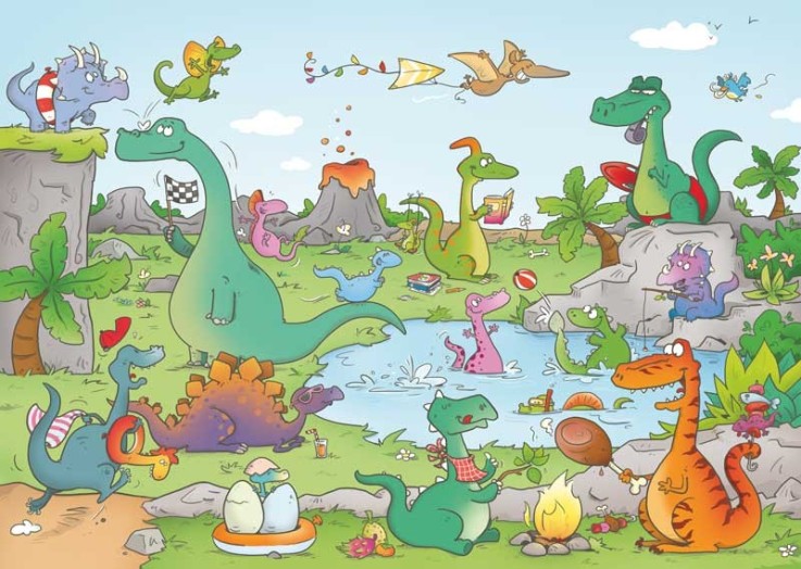 Puzzle en bois 24 pièces Les dinosaures