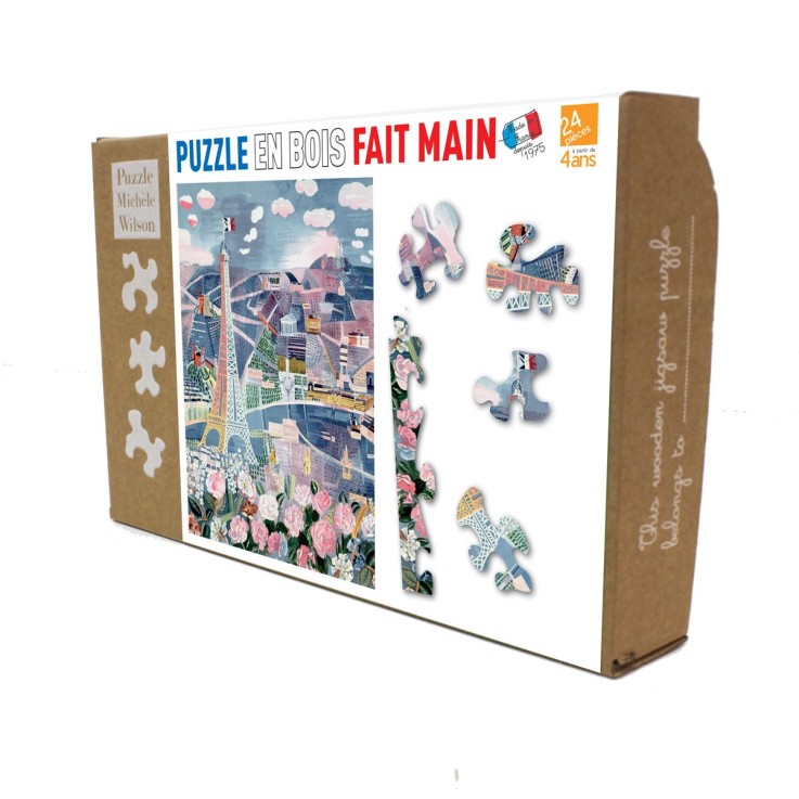 Puzzle en bois 24 pièces Paris au printemps