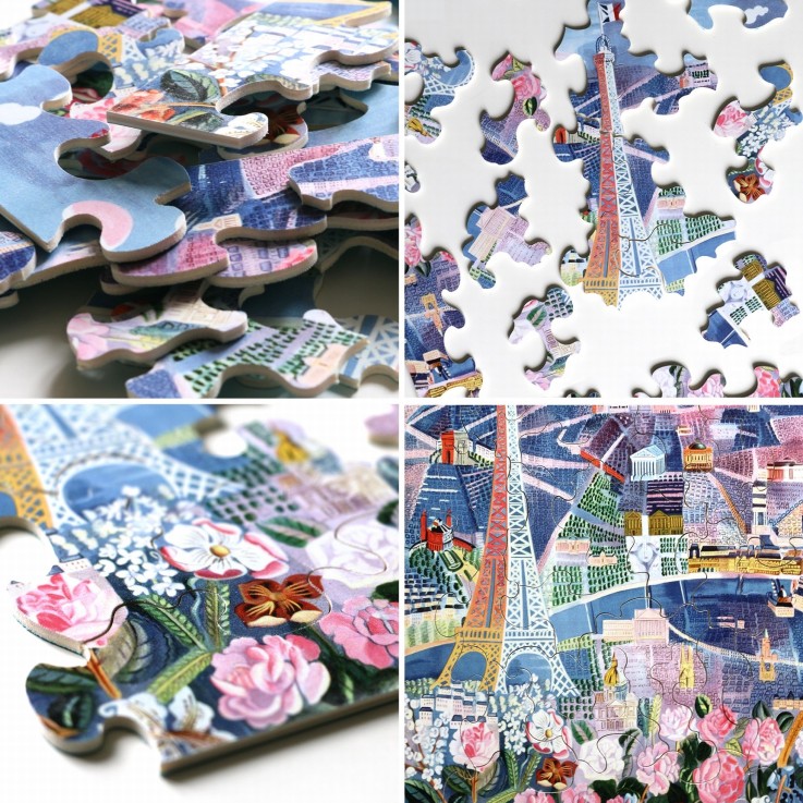 Puzzle en bois 24 pièces Paris au printemps