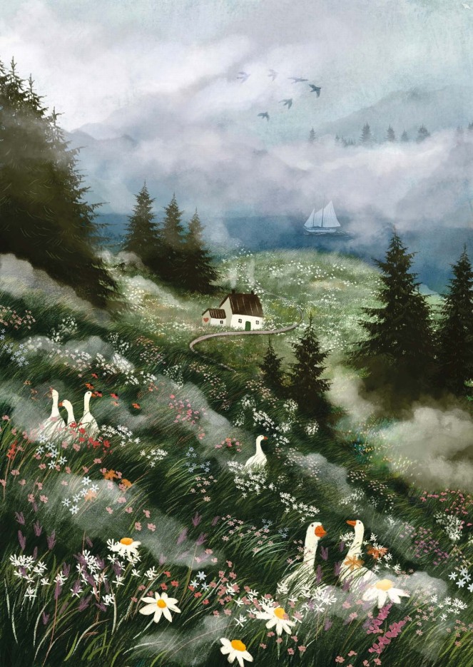 Puzzle en bois 500 pièces Misty Summer's Tale