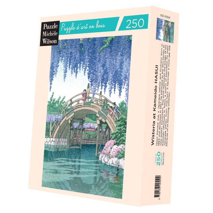 Puzzle en bois 250 pièces Les glycines à Kameido