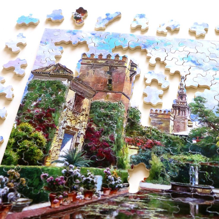 Puzzle en bois 250 pièces Le bassin de l'Alcazar
