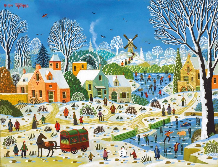 Puzzle en bois 350 pièces Paysage au moulin
