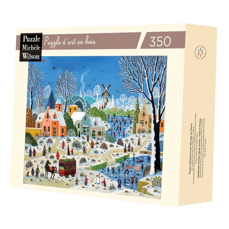 Puzzle en bois 350 pièces Paysage au moulin