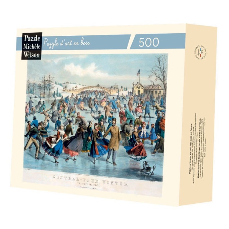 Puzzle en bois 500 pièces Central Park l'hiver