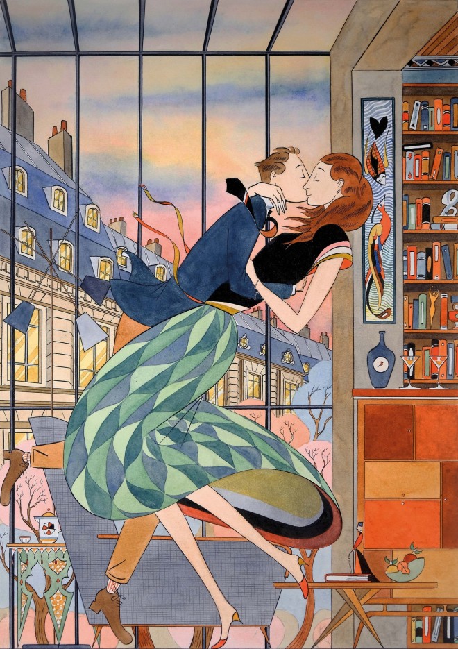 Puzzle en bois 500 pièces Le baiser