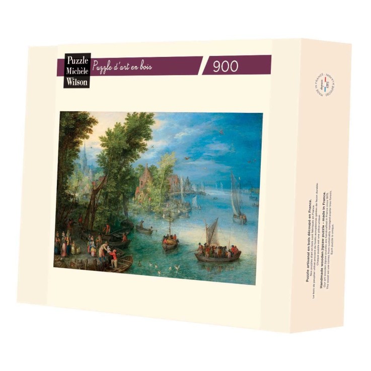 Puzzle en bois 900 pièces Paysage de rivière