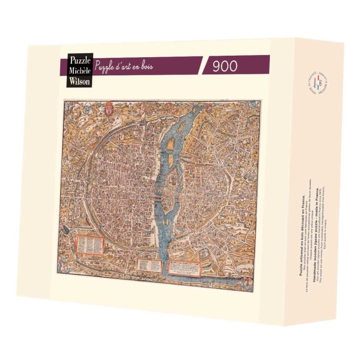 Puzzle en bois 900 pièces Plan de Paris