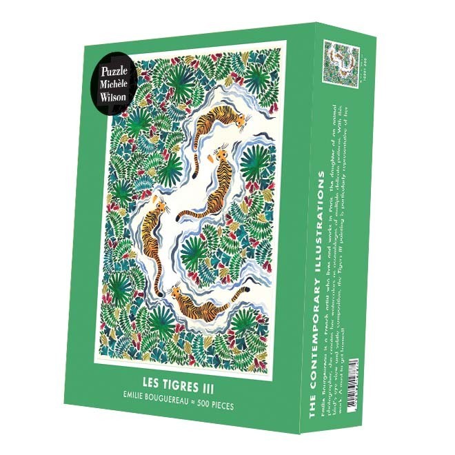 Puzzle en bois 500 pièces Les tigres III