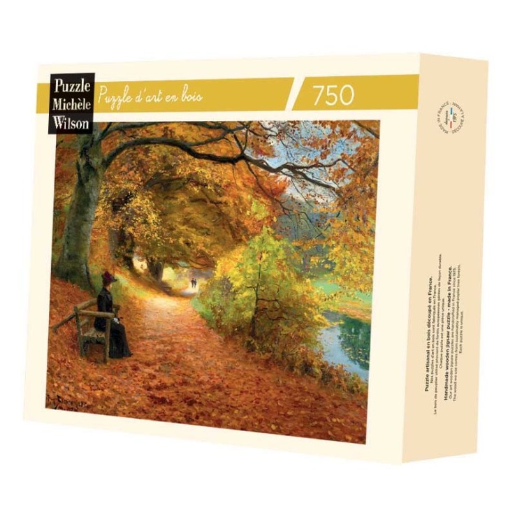 Puzzle en bois 750 pièces Chemin boisé en Automne