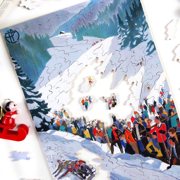 Puzzle en bois 250 pièces Sports d'hiver