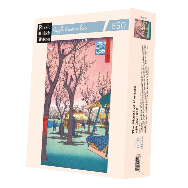 Puzzle en bois 650 pièces Les pruniers de Kamata