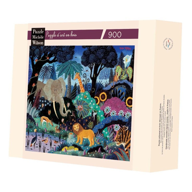 Puzzle en bois 900 pièces Nuit dans la jungle