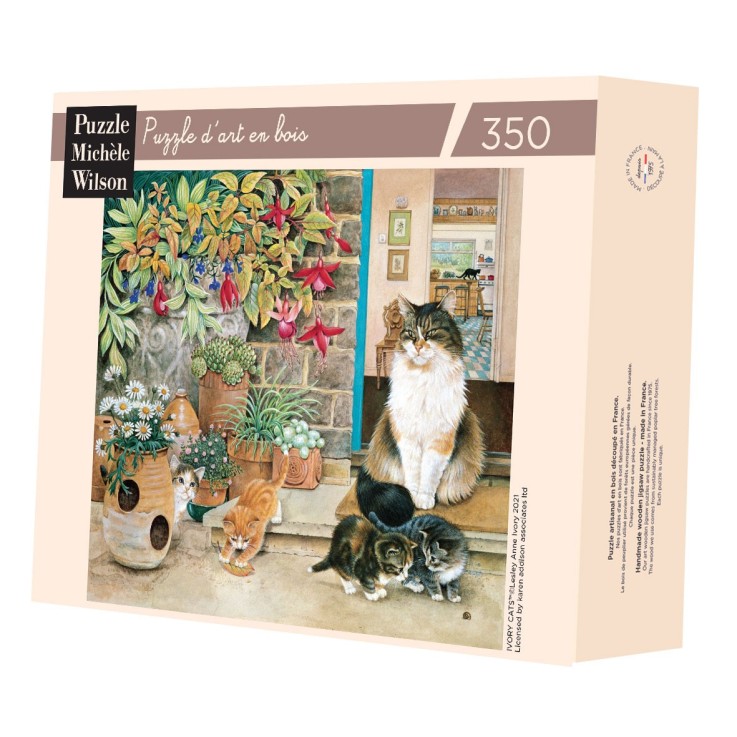 Puzzle en bois 350 pièces Agneatha et ses chatons hc