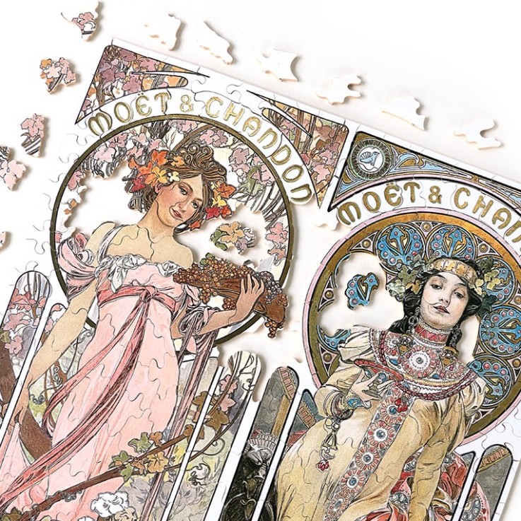 Puzzle en bois 500 pièces Champagne