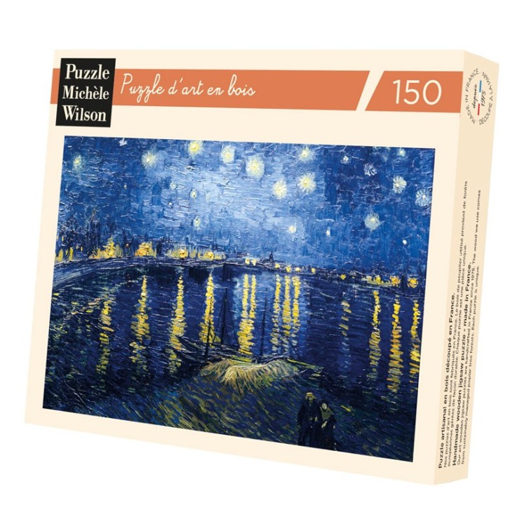 Puzzle en bois 150 pièces Nuit étoilée sur le Rhône