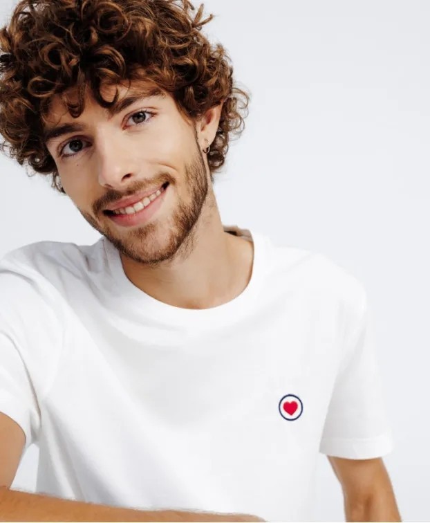 Tee-shirt Barthélémien "cœur" coton bio