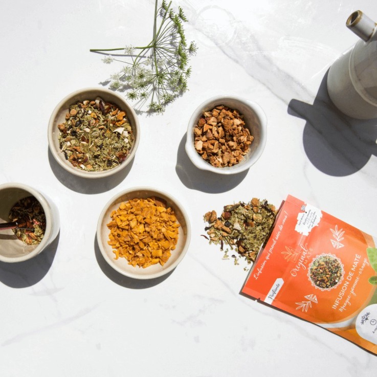 Infusion de maté Bio - Mangue, pomme, orange (70g)