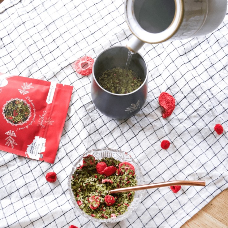 Infusion de maté Bio - Fraise, framboise, myrtille (70g)