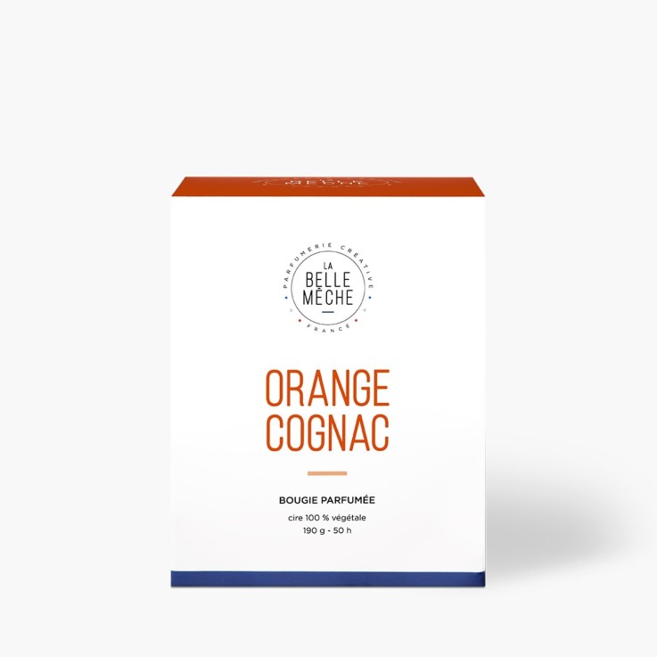 Bougie parfumée orange cognac (190g)
