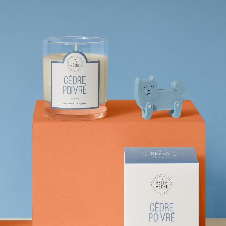 Bougie parfumée cèdre poivré (190g)