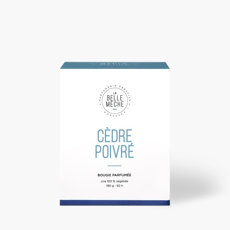 Bougie parfumée cèdre poivré (190g)