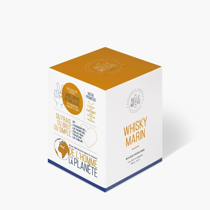Bougie parfumée whisky marin (190g)