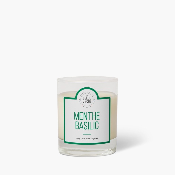 Bougie parfumée menthe basilic (190g)