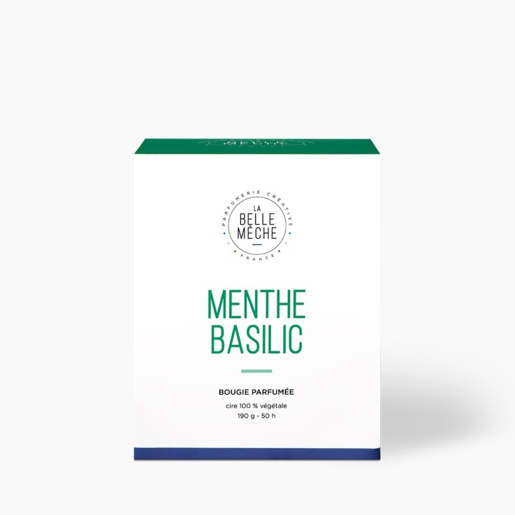 Bougie parfumée menthe basilic (190g)