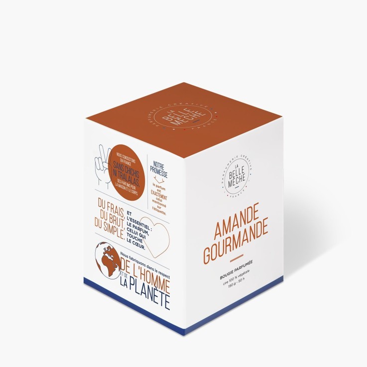 Bougie parfumée amande gourmande (190g)