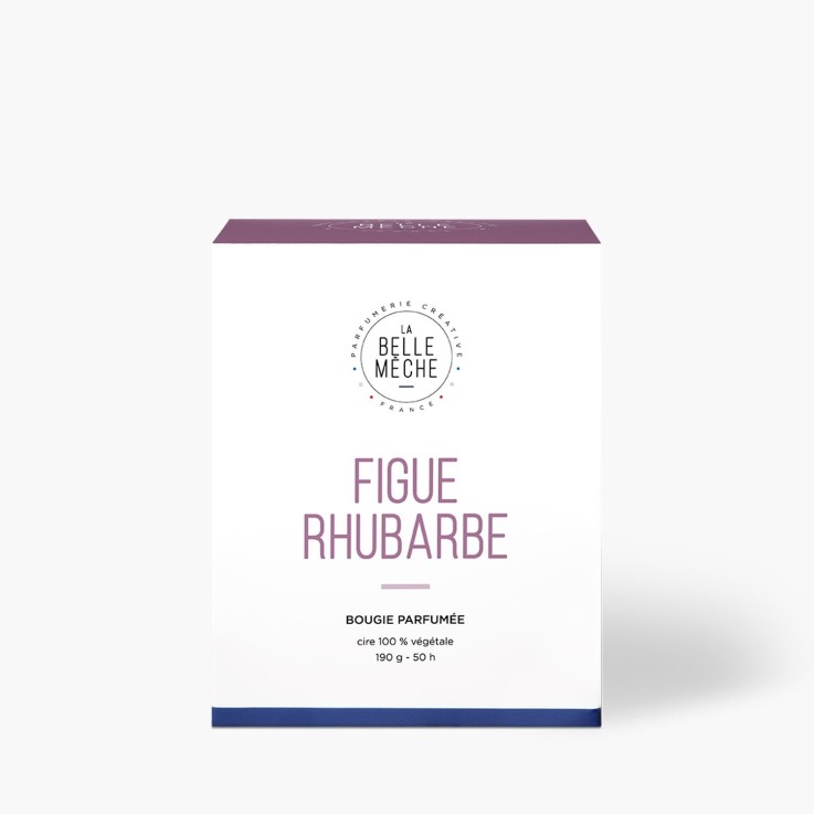 Bougie parfumée figue rhubarbe (190g)