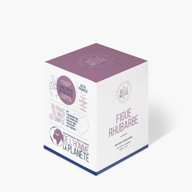 Bougie parfumée figue rhubarbe (190g)