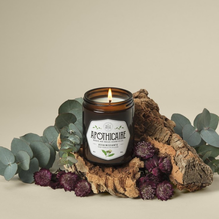 Bougie Apothicaire huile essentielle assainissante (150g)