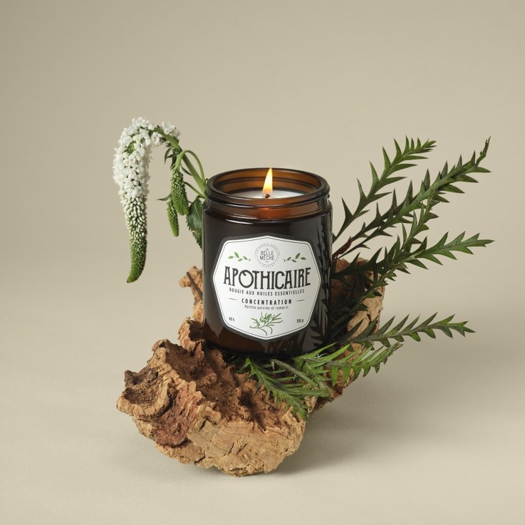 Bougie Apothicaire huile essentielle concentration (150g)