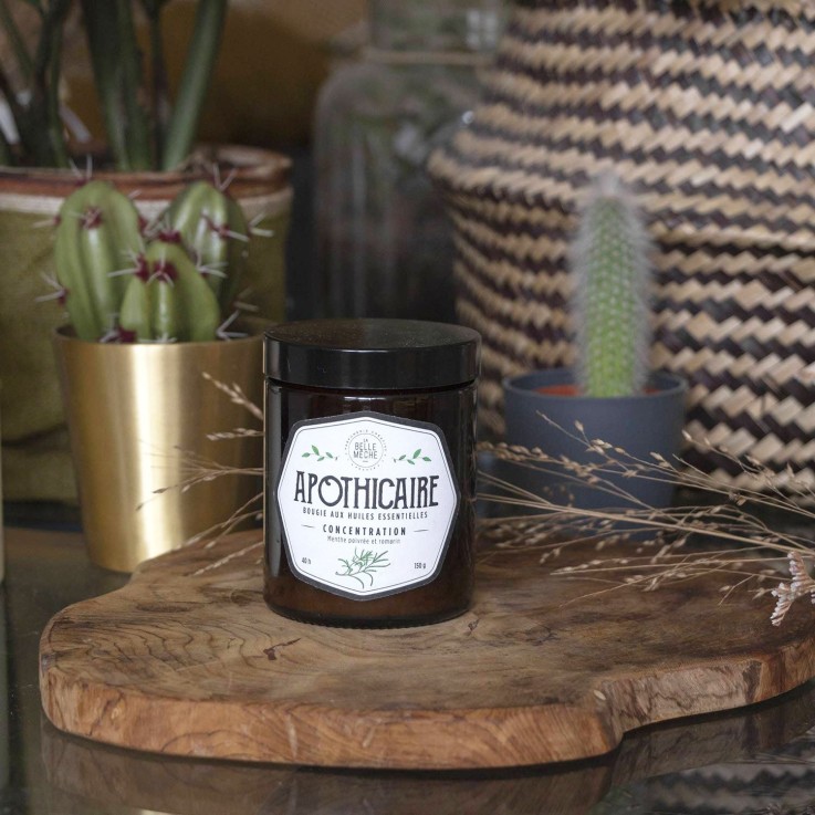 Bougie Apothicaire huile essentielle concentration (150g)