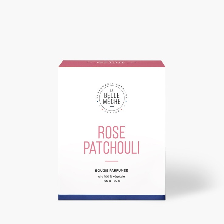 Bougie parfumée rose patchouli (190g)