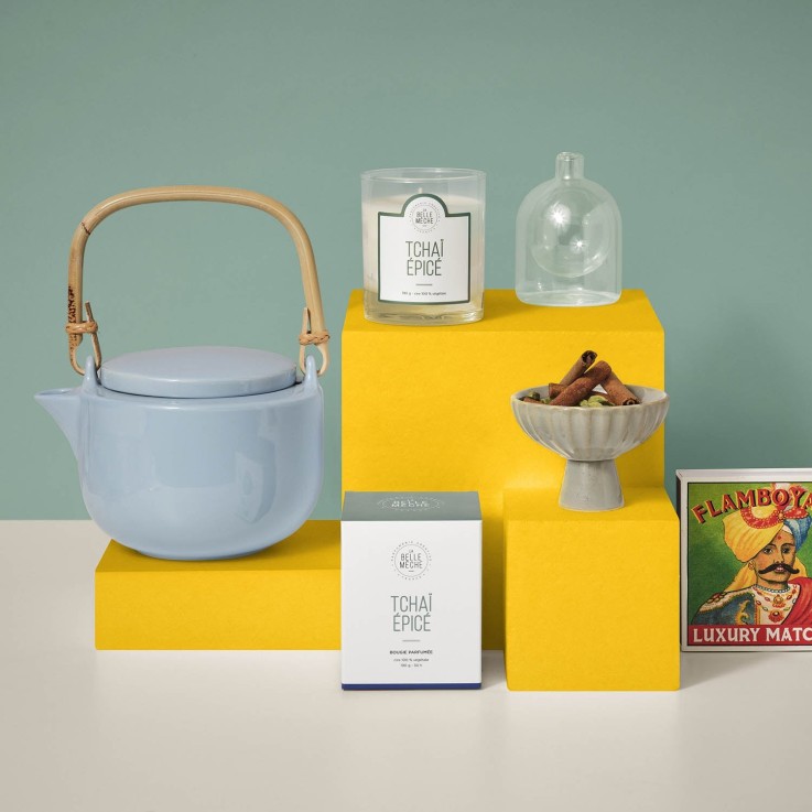Bougie parfumée tchaï épicé (190g)