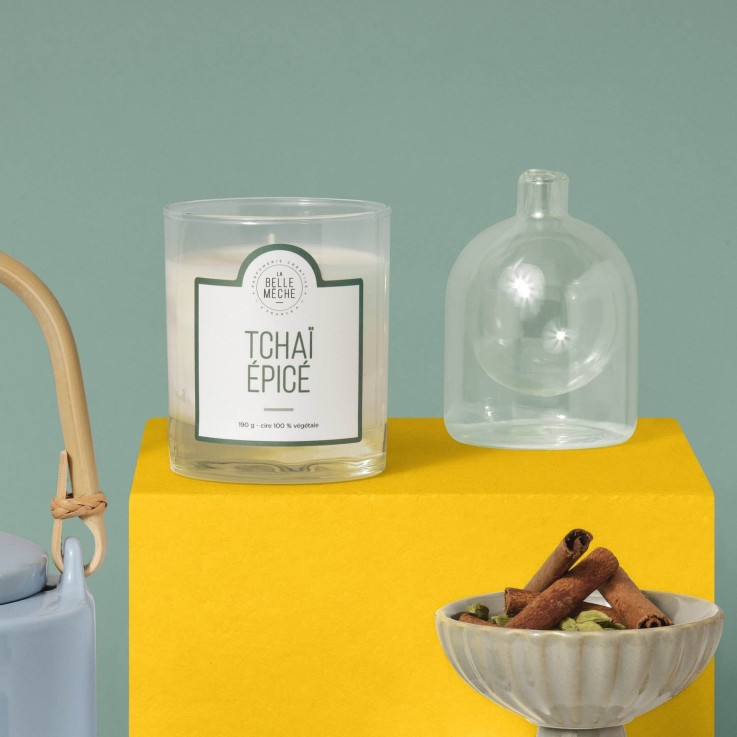 Bougie parfumée tchaï épicé (190g)
