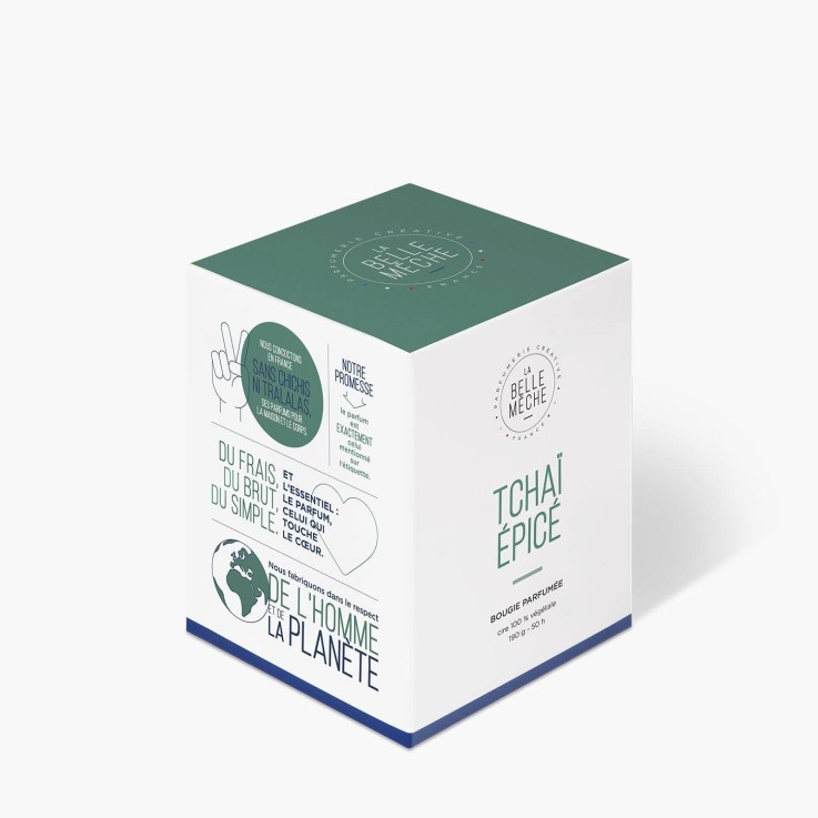 Bougie parfumée tchaï épicé (190g)