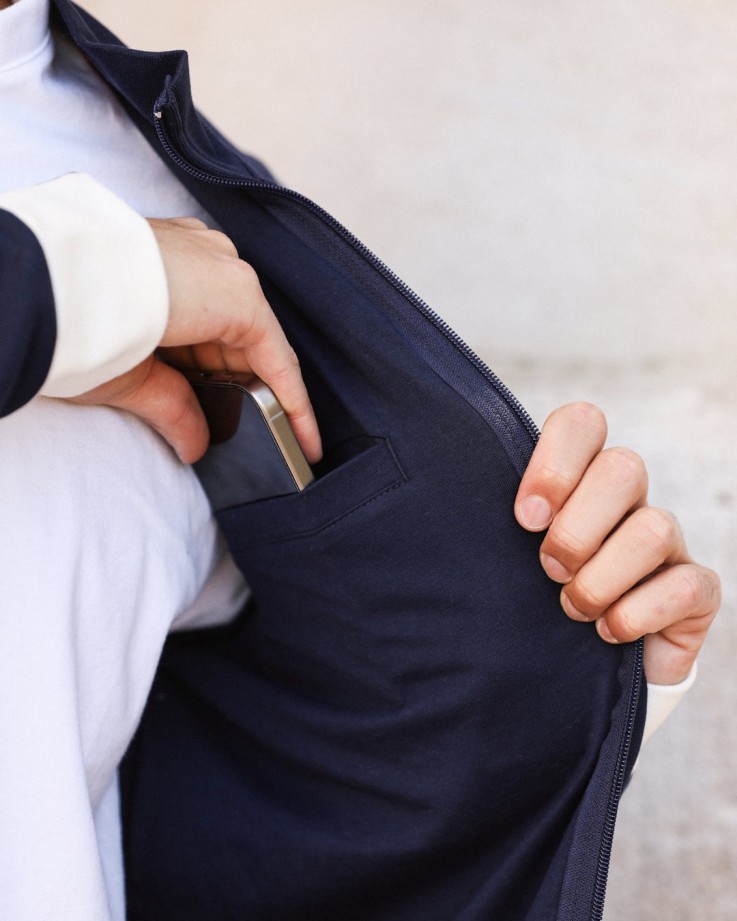 Veste zippée Léandre Maison FT x Saint James Coton Bio