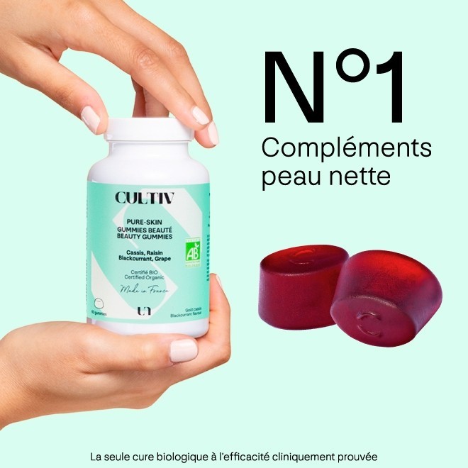 Gummies peau nette anti-imperfections goût cassis Vegan (30jours)