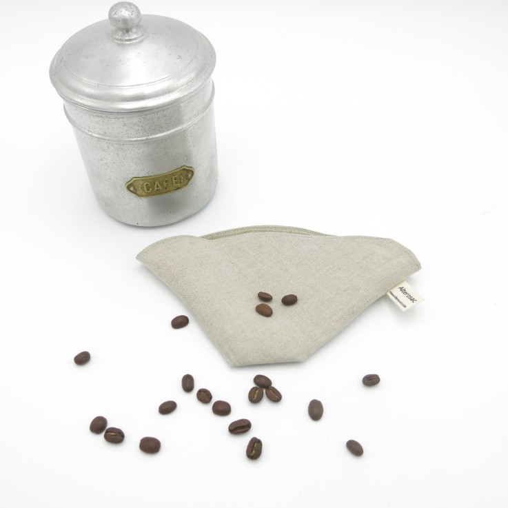 Filtre à café lavable en Lin Bio
