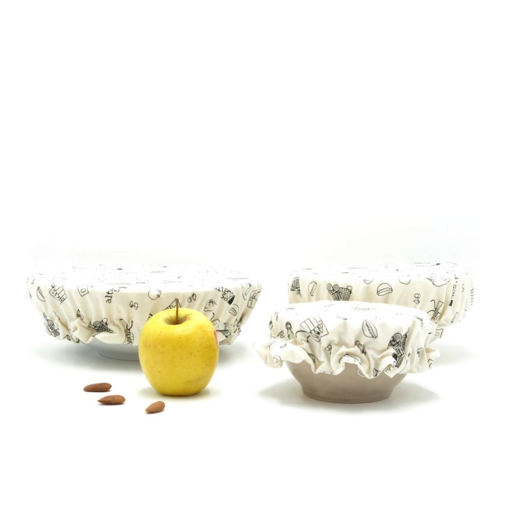 Recouvre bol en Coton Bio x 3 (S/M/L)